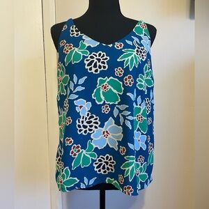 Banana Republic Factory Floral Tank Top Scoop Neck